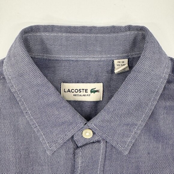 Lacoste Men’s Oxford Button-Down Shirt – Classic Blue - Picture 4 of 7